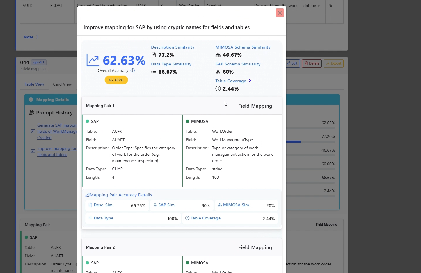 SAP-MIMOSA Connector